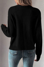 Cardigan Cotton Blend V Neck Openwork Button Up Long Sleeve ac3b2b9b-c7ba-4102-bd25-57c6ce563875-Max Trendsi