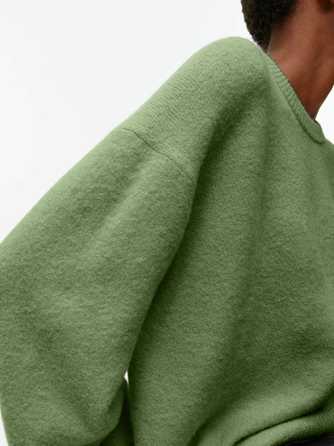 Women Sweater Round Neck Drop Shoulder Long Sleeve Soft Solid Pullover ac8a74c5-0396-46e8-bbaa-dd06ab897512-Max Trendsi