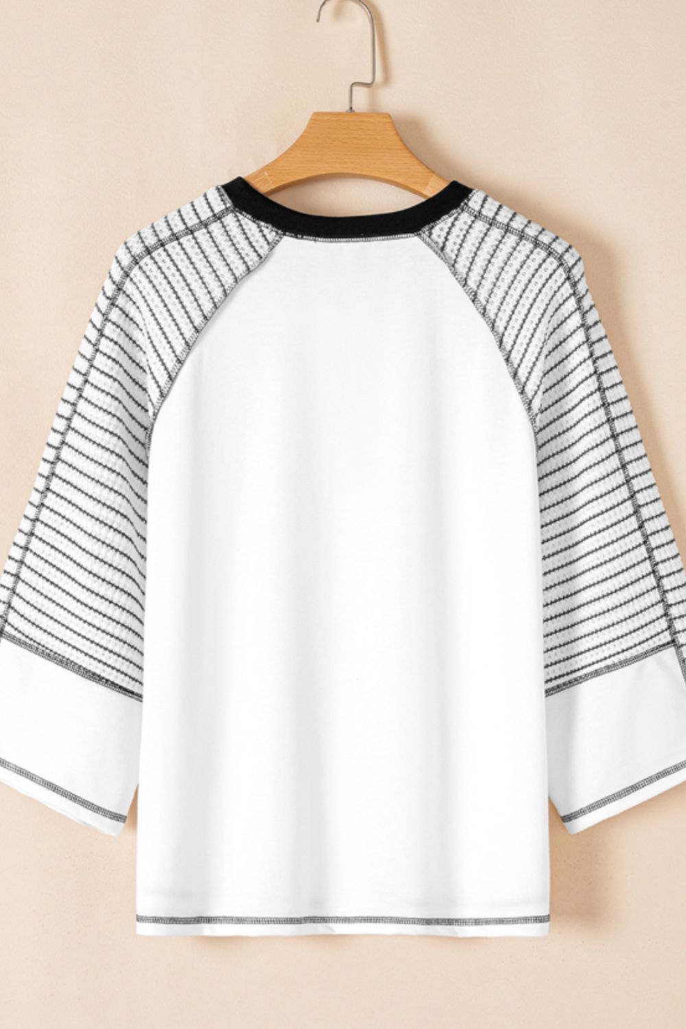 T-Shirt Women's MAMA Leopard Bow Graphic Print Contrast Stitching 3/4 Sleeve ac930506-d858-41c0-b765-5ee49357c874-Max Trendsi