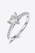 Murray 1 Carat Silver Ring Moissanite Triangle Stone 925 Sterling With Box Silver ac9cc11beeb446b4b634174bd67ed4a7-Max Trendsi