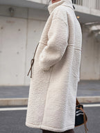 Sherpa Fur Coat Women Plus Size Drawstring Waist Zip Up Turtleneck Outwear aca9f519-b6bf-43ed-b6a8-975ce9d1030c-Max Trendsi