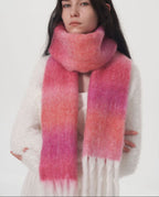Women Scarf Woolen Blend Fringe Gradient Color Thermal Long Scarfs Hot Pink One Size acc5f7cc-503c-4294-9910-03119878ff2b-Max Trendsi