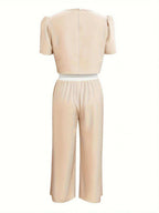 Outfit Set Round Neck Short Sleeve Top and Tied Pants Set accff4bb-4958-448a-a897-5f0c381dcaa5-Max Trendsi