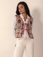 Womens Vest Coat Floral Embroidered Deep Red Tie-Front Sleeveless ace9520b-3073-440a-8b1f-f781313335a2-Max-Origin Trendsi