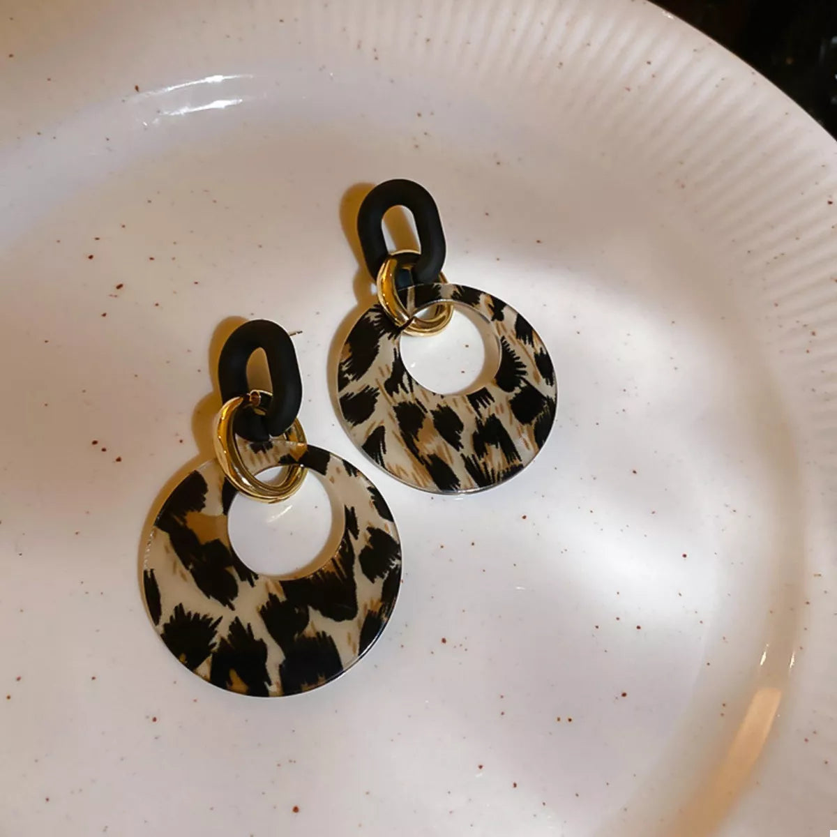 Leopard Dangle Earrings Printed Circle 18K Gold-Plated Women's Jewelry ad6929fd-f9bf-4cce-a48d-85d51bf70d9c-Max-Origin Trendsi
