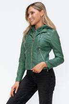 Snobbish Faux Leather Women Jacket Zip Hooded Pocketed Green Basic ad989aed-d3ce-48dc-a667-a1bf465d78b0-Max_c5d5d75c-18a0-458a-8423-570090df95a7 Trendsi