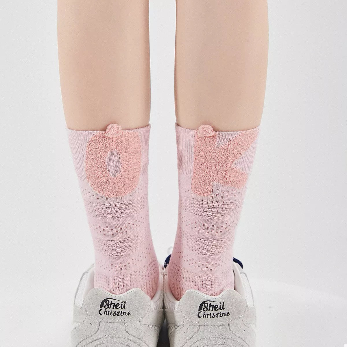 Women Cotton Crew Socks Breathable With Letters Blush Pink One Size add54390-7368-40bc-a7ab-69831a023adf-Max-Origin Trendsi