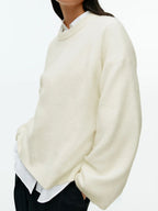 Women Sweater Round Neck Drop Shoulder Long Sleeve Soft Solid Pullover addd698c-ad44-4885-a322-c2d1f15deeb1-Max Trendsi