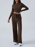 Devine Outfit Set Round Neck Long Sleeve Top and Pants Set adf5e046-5204-4876-9a38-a312a70174d8-Max Trendsi