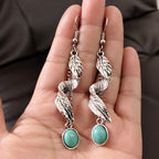 Alloy Leaf Pendant Earrings Artificial Turquoise 9K gold-plated Fashion Jewelry ae2bfe4e-da2e-4cde-bc68-2ad3beb1982e-Max Trendsi