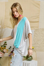 ADORA Blouse Colorblock Stripe Casual Knit Tunic Top Oversized ae4f0e2e95ee42408762f3685d5d33a9-Max-Origin Trendsi