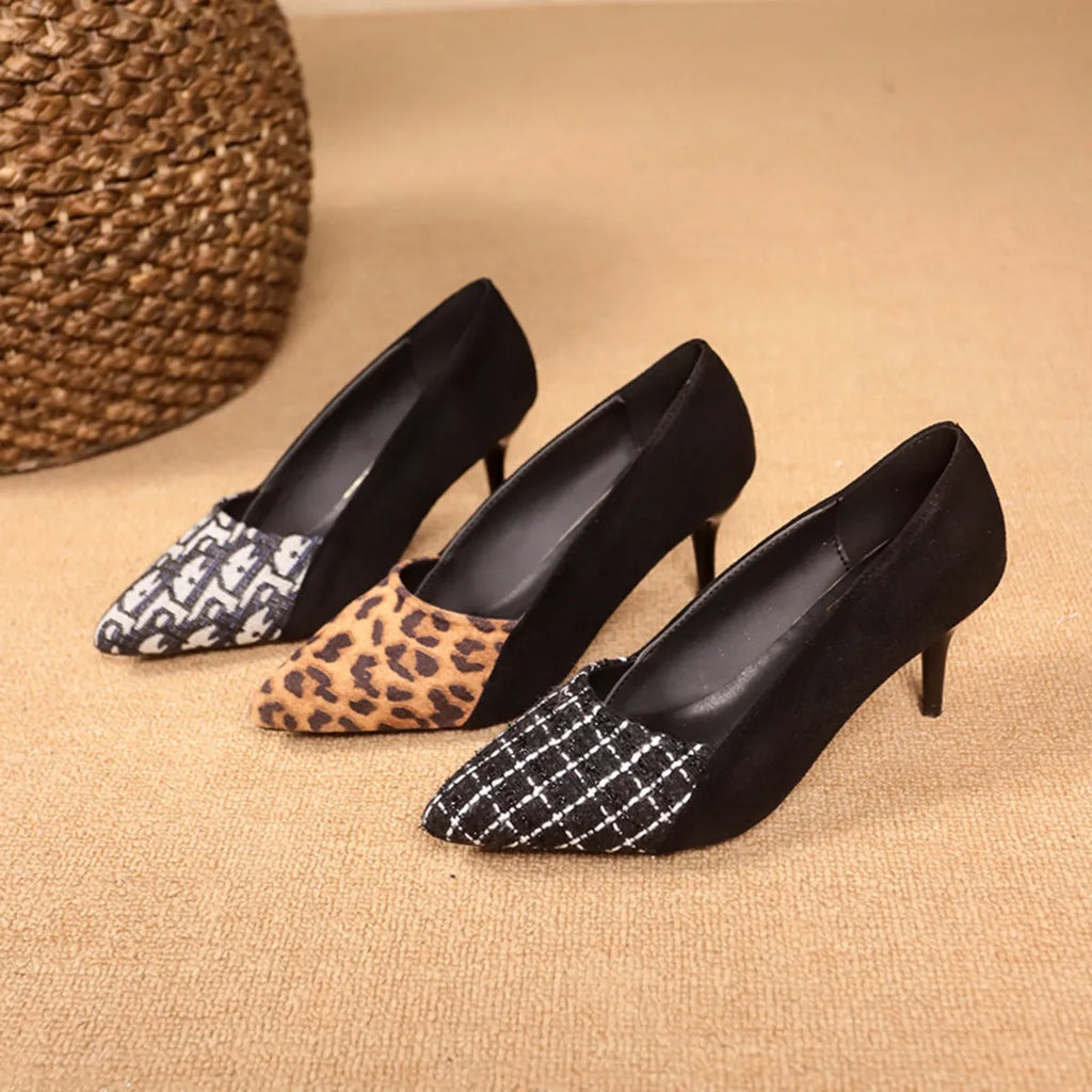 Women's Suede Pumps High Heels Point Toe Leopard for Elegant Style Shoes ae53103455f6464e830ebf170474d758-Max-Origin Trendsi