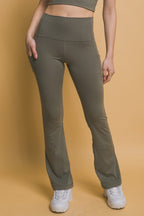Love Tree Flare Leggings Moss Women High Waist Active with Side Pockets Moss ae58970b-f650-47f2-ab69-62faff710528-Max Trendsi