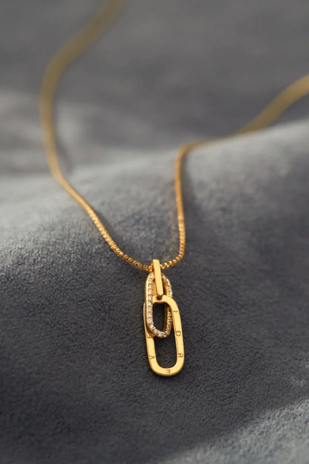 Chain Necklace Inland Zircon 18K gold-plated 925 Sterling Silver Jewelry Gold One Size ae830f42-689d-4e79-a37a-6dc7bf187a50-Max Trendsi