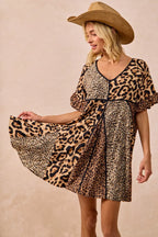 BiBi Leopard Dress Mix and Match Prints Short Sleeves Oversized V Neck aecb0ffcfc8f4feb8e03ce8be658e7ec-Max-Origin Trendsi