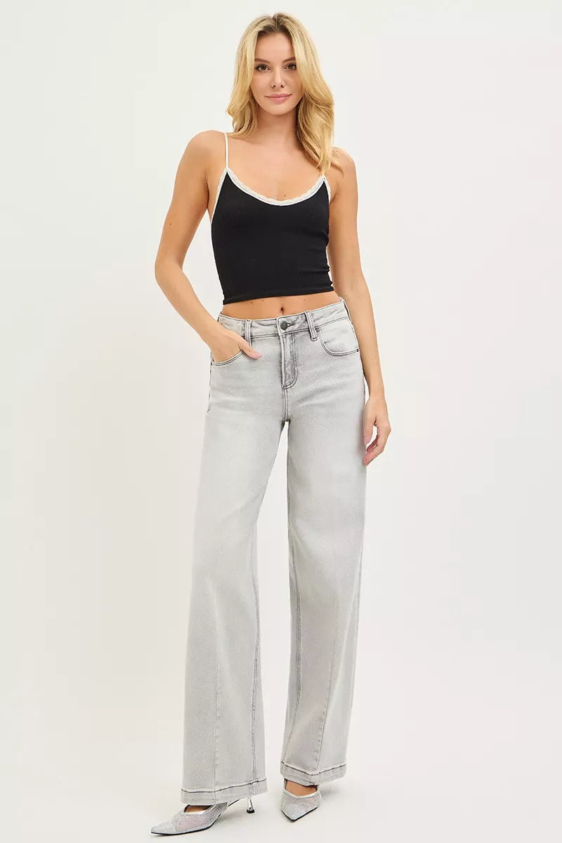 RISEN Womens Baggy Jeans Light Gray Slouchy with Contrast Stitching Denim aee3fd9623c24d3292afc49cf508b57d-Max-Origin Trendsi
