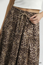 Umgee Midi Skirt Leopard Olive Print Drawstring High Waisted Ruffled aefbed55-4c87-4688-841c-421e1a1d426b-Max-Origin Trendsi