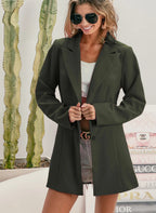 BiBi Women's Blazer Olive Single Breasted Peaked Lapel Buttoned OLIVE af1b198b590f408c8210c70d6bc0ea63-Max-Origin Trendsi