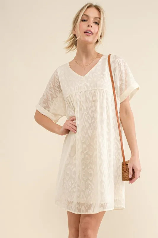 And The Why Mini Dress White Leopard Baby Doll Casual Short Sleeve af3e2b9b4c1e41edb47cb03dbd791a03-Max-Origin Trendsi