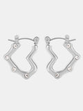 Heart Earrings Rhinestone Bead Stainless Steel Drop 18K gold-plated Jewelry Silver White One Size af4125da-e029-4af8-82b5-d344b1a87ab5-Max Trendsi