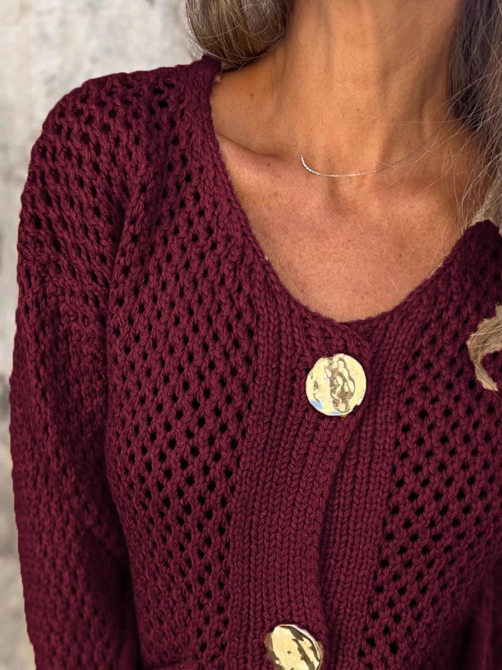 Women's Cardigan Crochet Knit Button Up Long Sleeve afaa4c2b-8f0a-42bc-b223-2a4074110a76-Max-Origin Trendsi