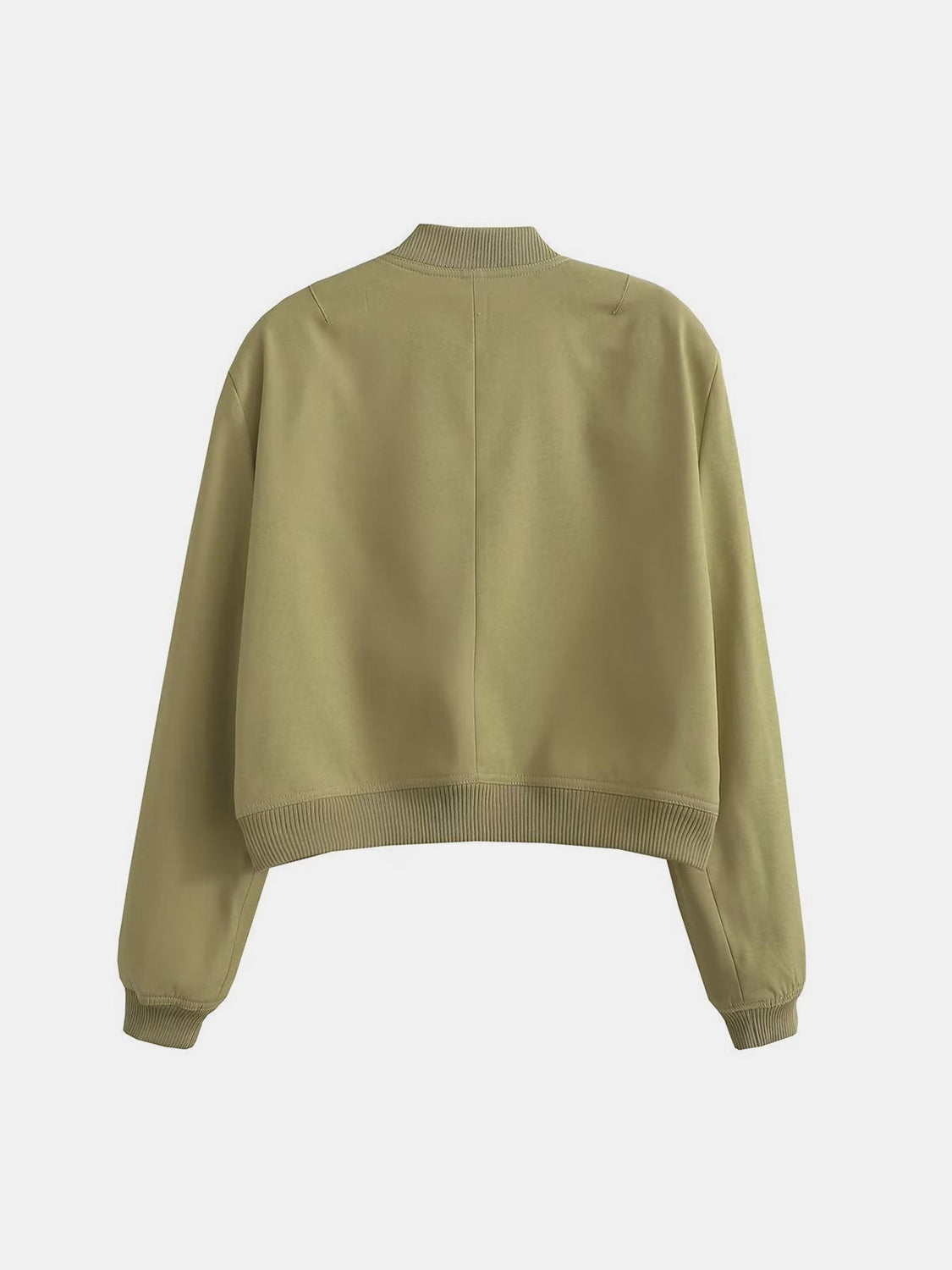 Leopard Cropped Women Jacket Baseball Collar Pocketed Snap Long Sleeve afb50dc0-391f-4b56-bbc3-616c4e5dab03-Max Trendsi