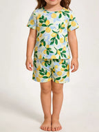 Children's Lemon Print T-Shirt and Shorts Set