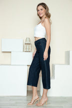Judy Blue US Crop Wide Leg Jeans Side Seam Braid Detail Denim Capri b0741741-8112-410d-9e13-ea1b0e2d1d93-Max Trendsi