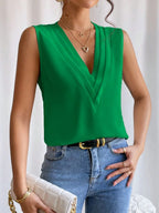 Cami Tank Top Women's V-Neck Pleated Sleeveless Elegant Blouse b07d1048-603a-4a4e-8281-2b87c7cdc266-Max-Origin Trendsi