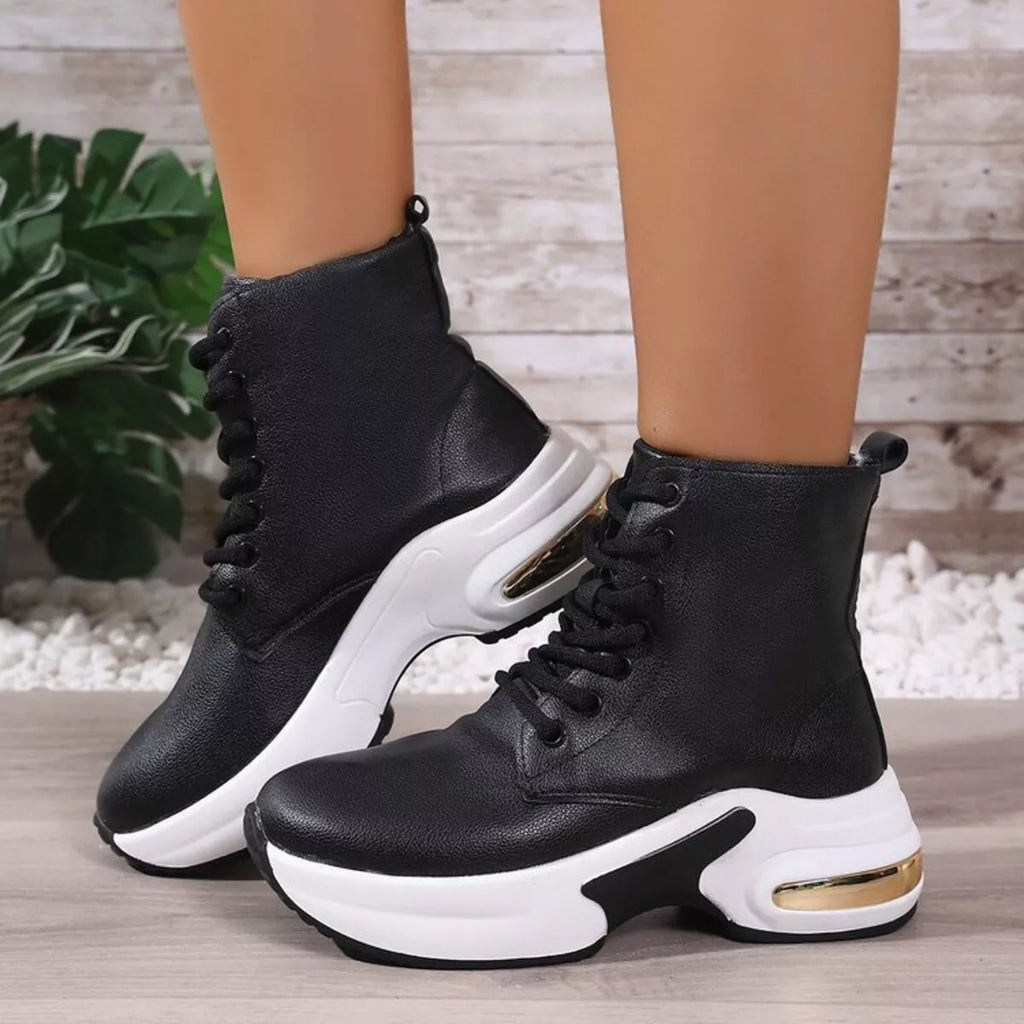 Women's Ankle Boots Pu Leather Lace Up Platform Mid Heels Shoes b07e28676ca8446189577b70e6d40cc8-Max-Origin Trendsi