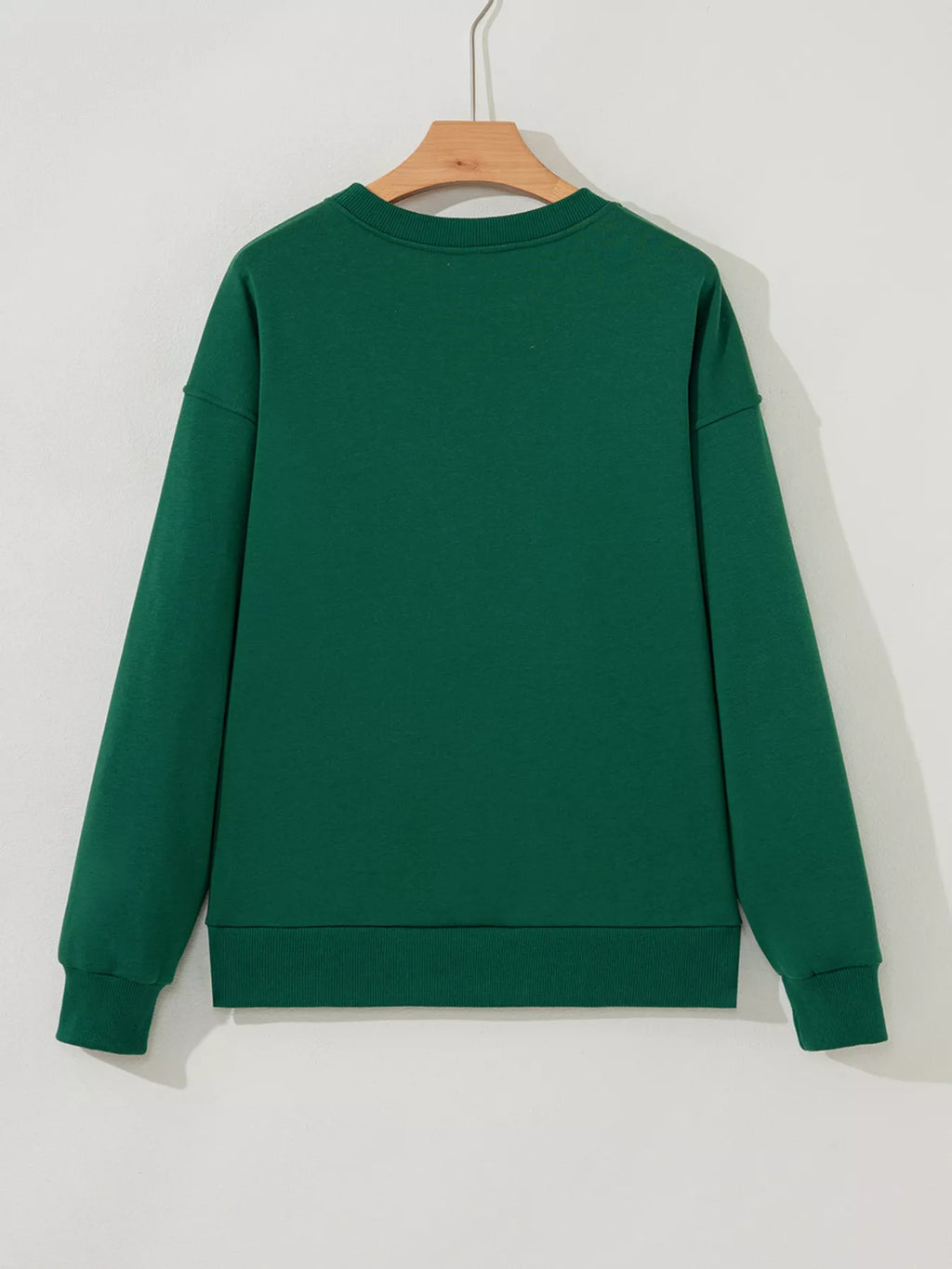 Christmas Sweatshirt Women's Embroidered Ho Ho Letter Round Neck Top b0baa10e0e31487f95a97a307ba652dd-Max-Origin Trendsi