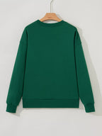 Christmas Sweatshirt Women's Embroidered Ho Ho Letter Round Neck Top b0baa10e0e31487f95a97a307ba652dd-Max-Origin Trendsi