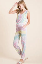 BiBi Tie Dye Casual Pants French Terry Lavender Multi Pocketed Jogger b11aae05176b48bea3d9efd44bfa3521-Max-Origin Trendsi