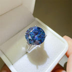 10 Carat Ring Round 925 Sterling Silver Moissanite b12b4ac4-1572-4e71-a132-1981a4a15254-Max Trendsi