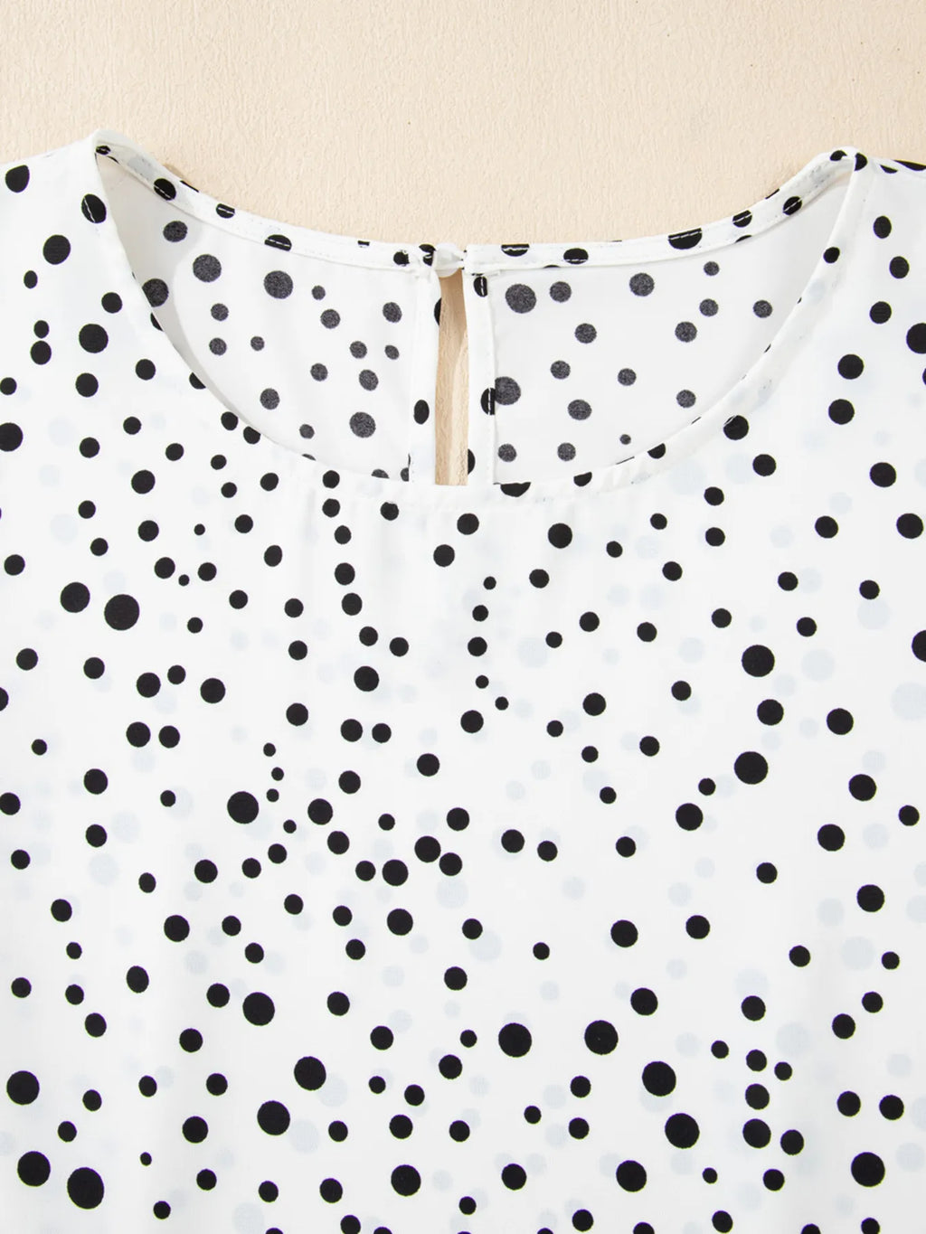 Women's Blouse Polka Dot White Layered Ruffled Short Sleeve Top b12deccb335841999e7eee2a038ed7e1-Max-Origin Trendsi