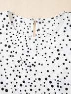 Women's Blouse Polka Dot White Layered Ruffled Short Sleeve Top b12deccb335841999e7eee2a038ed7e1-Max-Origin Trendsi