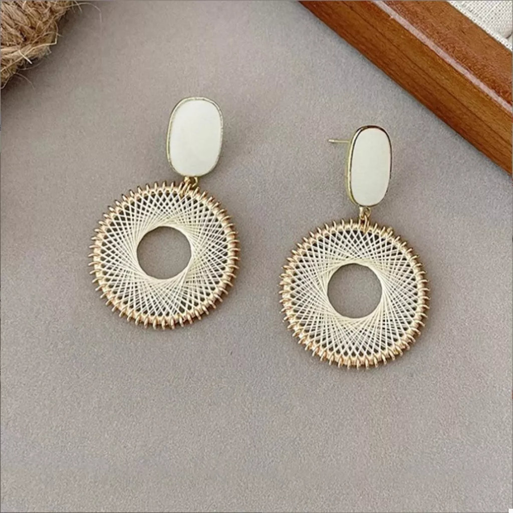Women's Earring 18K Gold-Plated Circle Dangle b16728f0-49cf-4d0e-a745-8eb0bbf523f1-Max-Origin Trendsi