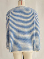 Women's Sweater Striped Button Detail Long Sleeve Pullover b17e8124dd714ff0a66acfeada7bc272-Max-Origin Trendsi
