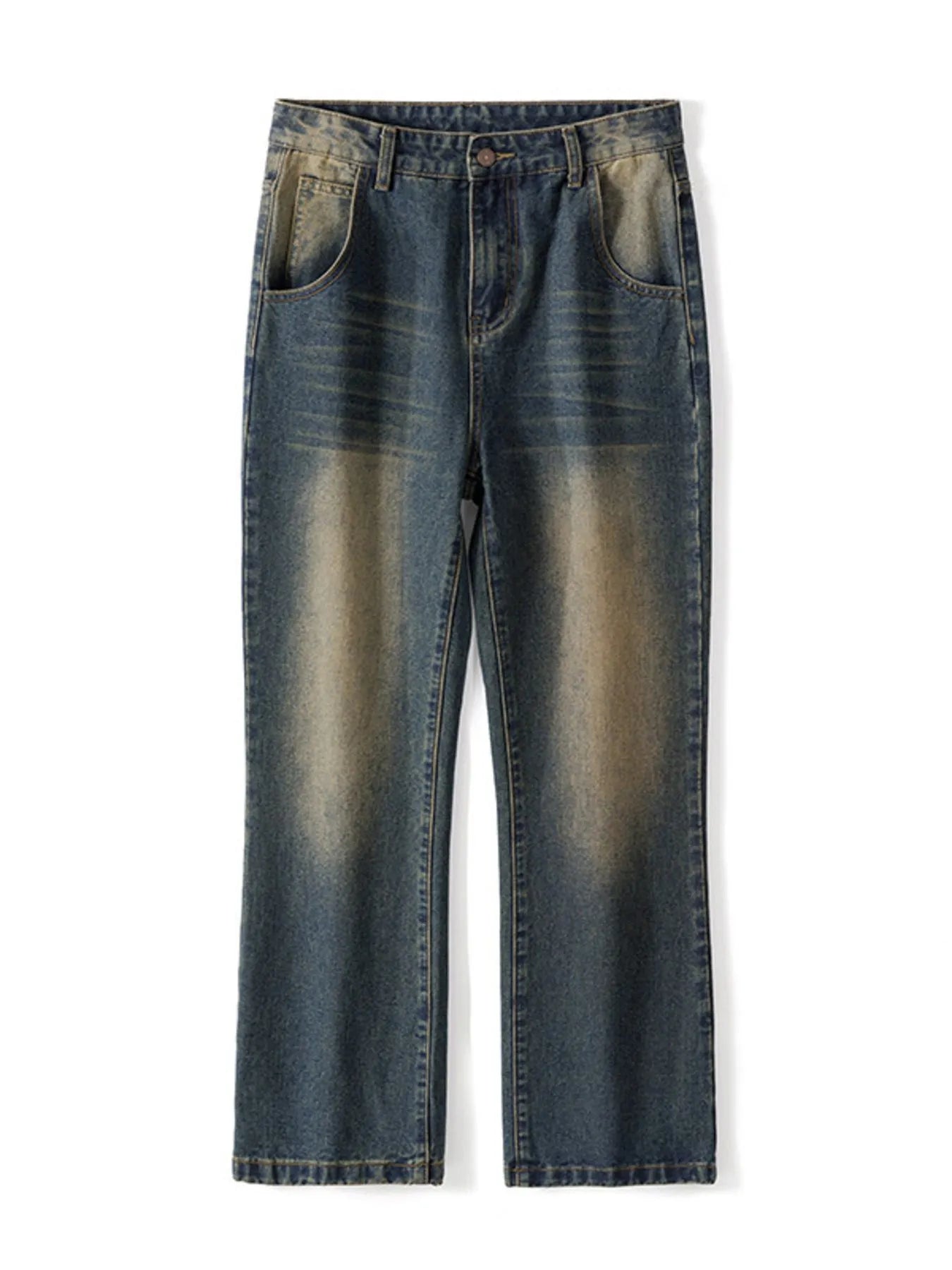 Men's Straight Leg Jeans Nostalgic Blue Washed Denim Pants b180e21a-96da-4d0b-816d-2cce8e079542-Max-Origin Trendsi