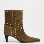 Women's Boots Pu Leather Suede Rivet Stud Point Toe Kitten Mid Heels Shoes b19f3e713bcd41c991d53fa462c50833-Max-Origin Trendsi