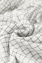 Mini Dress Frill Plaid Oversized Notched Balloon Long Sleeve Cotton Blend b1b0fbb8-ef16-469b-b807-9458c4e76c31-Max Trendsi