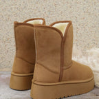 Women's Boots Warm Fluff Lined Round Toe Platform Flats b1f6ea05aaca4cb285a9fc278d038da5-Max-Origin Trendsi