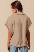 SO ME Women's Vest Jacket Oversized Soft Sherpa Fur Sleeveless Pocketed b242336b-81d8-48e4-bb6d-7cfb46eba2bf-Max-Origin Trendsi