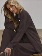 Women's Outfit Set Long Sleeve Shirt and Pants Set Pocketed Lightweight Two-piec b263533129d441ea8d16a2794c1950cc-Max-Origin Trendsi