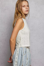 POL Cropped Tank Top Textured Off White Round Neck Blouse b3471cdc-5588-48c9-8f34-ad220bb02532-Max-Origin Trendsi