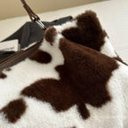 Furry Tote Handbag Large Cow Print Women Zipper Shoulder Bags b348ffe7-974f-44f2-a5e4-c532207b31e1-Max Trendsi