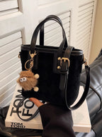 Mini Top Handle Crossbody Bag in PU Leather