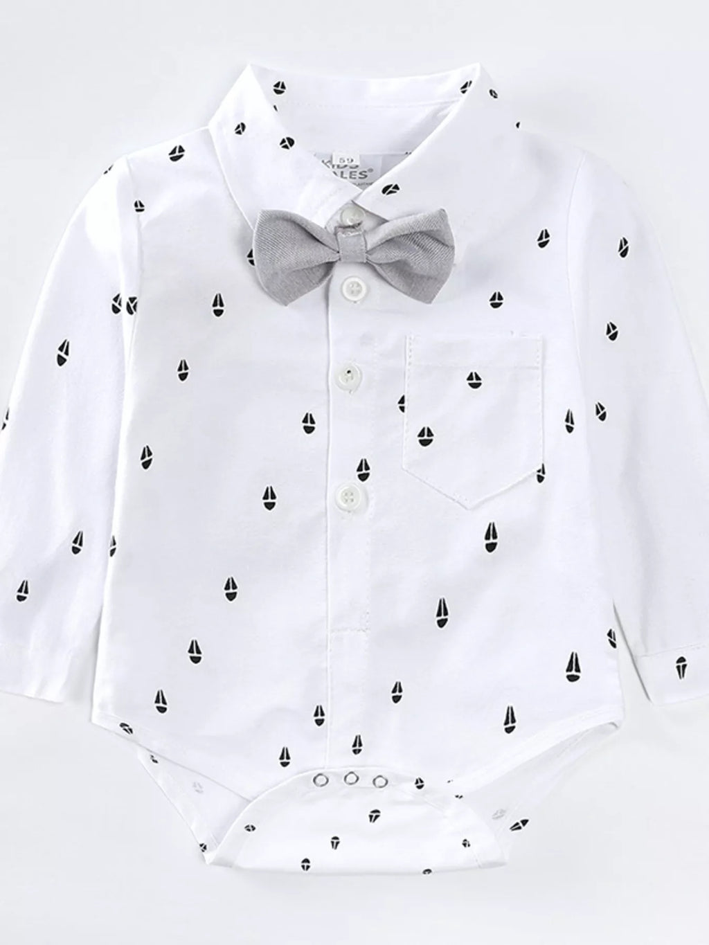 Boy's Outfit Set Cotton Button Up Shirt and Pants Overall 4 Pcs for Children b368c01c597447c2b18395451a5d94ee-Max-Origin Trendsi