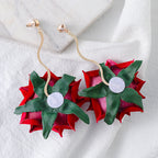 Rose Dangle Earrings Alloy Long Red Flower Women Fashion Jewelry b38ceb71-81a0-414d-baeb-80dd13c79acb-Max Trendsi
