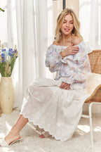 ADORA Floral Blouse Ruffled Off Shoulder Long Sleeve Top Lavender b3ecd4bd95a842eebeb00b9e5d26fda7-Max-Origin Trendsi